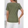 MEROKEETY Womens 2026 Summer Short Sleeve Tops Casual T Shirts(Green)