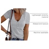 MEROKEETY Womens 2026 Summer Short Sleeve Tops Casual T Shirts(Lightgrey)