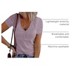 MEROKEETY Womens 2026 Summer Short Sleeve Tops Casual T Shirts(Taro)