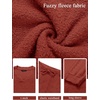 MEROKEETY Women’s Fall Fleece 2 Piece Outfits Pajama Lounge Sets(Brickred)