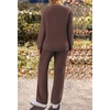 MEROKEETY Women’s Fall Fleece 2 Piece Outfits Pajama Lounge Sets(Coffee)