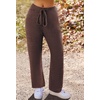 MEROKEETY Women’s Fall Fleece 2 Piece Outfits Pajama Lounge Sets(Coffee)