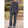 MEROKEETY Women’s Fall Fleece 2 Piece Outfits Pajama Lounge Sets(Darkgrey)