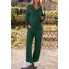 MEROKEETY Women’s Fall Fleece 2 Piece Outfits Pajama Lounge Sets(Green)