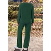 MEROKEETY Women’s Fall Fleece 2 Piece Outfits Pajama Lounge Sets(Green)