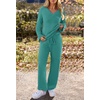MEROKEETY Women’s Fall Fleece 2 Piece Outfits Pajama Lounge Sets(Lakeblue)