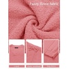 MEROKEETY Women’s Fall Fleece 2 Piece Outfits Pajama Lounge Sets(Lightcoral)