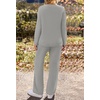 MEROKEETY Women’s Fall Fleece 2 Piece Outfits Pajama Lounge Sets(Lightgrey)