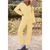 MEROKEETY Women’s Fall Fleece 2 Piece Outfits Pajama Lounge Sets(Lightyellow)