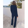 MEROKEETY Women’s Fall Fleece 2 Piece Outfits Pajama Lounge Sets(Navy)