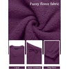 MEROKEETY Women’s Fall Fleece 2 Piece Outfits Pajama Lounge Sets(Plum)