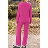 MEROKEETY Women’s Fall Fleece 2 Piece Outfits Pajama Lounge Sets(Rose)