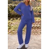 MEROKEETY Women’s Fall Fleece 2 Piece Outfits Pajama Lounge Sets(Royal)