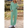 MEROKEETY Women’s Fall Fleece 2 Piece Outfits Pajama Lounge Sets(Sage)
