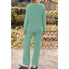 MEROKEETY Women’s Fall Fleece 2 Piece Outfits Pajama Lounge Sets(Sage)