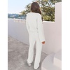 MEROKEETY Women’s Fall Fleece 2 Piece Outfits Pajama Lounge Sets(White)