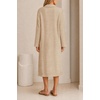 MEROKEETY Women’s Fall Long Sleeve Midi Sweater Dress V Neck Knit Dresses(Oatmeal)