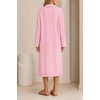 MEROKEETY Women’s Fall Long Sleeve Midi Sweater Dress V Neck Knit Dresses(Pink)