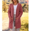 MEROKEETY Womens Fuzzy Chunky Oversized Cardigan Sweaters 2026 Fall Outfits(A-tea Rose)
