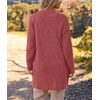MEROKEETY Womens Fuzzy Chunky Oversized Cardigan Sweaters 2026 Fall Outfits(A-tea Rose)