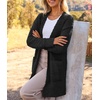 MEROKEETY Womens Fuzzy Chunky Oversized Cardigan Sweaters 2026 Fall Outfits(Bat Black)