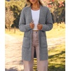 MEROKEETY Womens Fuzzy Chunky Oversized Cardigan Sweaters 2026 Fall Outfits(Bat Grey)