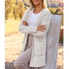 MEROKEETY Womens Fuzzy Chunky Oversized Cardigan Sweaters 2026 Fall Outfits(Bat Off White)