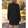 MEROKEETY Womens Fuzzy Chunky Oversized Cardigan Sweaters 2026 Fall Outfits(Black)