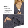MEROKEETY Womens Fuzzy Chunky Oversized Cardigan Sweaters 2026 Fall Outfits(Charcoal)