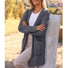 MEROKEETY Womens Fuzzy Chunky Oversized Cardigan Sweaters 2026 Fall Outfits(Charcoal)