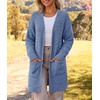 MEROKEETY Womens Fuzzy Chunky Oversized Cardigan Sweaters 2026 Fall Outfits(Dusty Blue)