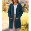 MEROKEETY Womens Fuzzy Chunky Oversized Cardigan Sweaters 2026 Fall Outfits(Hunter Green)