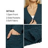 MEROKEETY Womens Fuzzy Chunky Oversized Cardigan Sweaters 2026 Fall Outfits(Hunter Green)