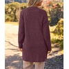 MEROKEETY Womens Fuzzy Chunky Oversized Cardigan Sweaters 2026 Fall Outfits(Maroon)