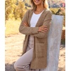 MEROKEETY Womens Fuzzy Chunky Oversized Cardigan Sweaters 2026 Fall Outfits(Mocha)