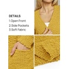 MEROKEETY Womens Fuzzy Chunky Oversized Cardigan Sweaters 2026 Fall Outfits(Mustard)