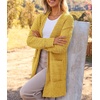 MEROKEETY Womens Fuzzy Chunky Oversized Cardigan Sweaters 2026 Fall Outfits(Mustard)