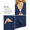 MEROKEETY Womens Fuzzy Chunky Oversized Cardigan Sweaters 2026 Fall Outfits(Navy)