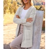 MEROKEETY Womens Fuzzy Chunky Oversized Cardigan Sweaters 2026 Fall Outfits(Off-white)