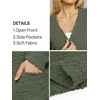 MEROKEETY Womens Fuzzy Chunky Oversized Cardigan Sweaters 2026 Fall Outfits(Olive)