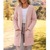 MEROKEETY Womens Fuzzy Chunky Oversized Cardigan Sweaters 2026 Fall Outfits(Pink)