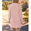 MEROKEETY Womens Fuzzy Chunky Oversized Cardigan Sweaters 2026 Fall Outfits(Pink)