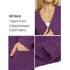 MEROKEETY Womens Fuzzy Chunky Oversized Cardigan Sweaters 2026 Fall Outfits(Plum)