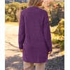 MEROKEETY Womens Fuzzy Chunky Oversized Cardigan Sweaters 2026 Fall Outfits(Plum)
