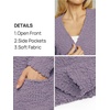 MEROKEETY Womens Fuzzy Chunky Oversized Cardigan Sweaters 2026 Fall Outfits(Taro)