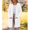 MEROKEETY Womens Fuzzy Chunky Oversized Cardigan Sweaters 2026 Fall Outfits(White)