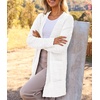 MEROKEETY Womens Fuzzy Chunky Oversized Cardigan Sweaters 2026 Fall Outfits(White)