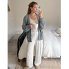 MEROKEETY Women’s Fuzzy Popcorn Oversized Sherpa Chenille Cardigan Sweaters(Grey)