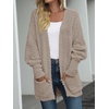 MEROKEETY Women’s Fuzzy Popcorn Oversized Sherpa Chenille Cardigan Sweaters(Khaki)