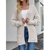 MEROKEETY Women’s Fuzzy Popcorn Oversized Sherpa Chenille Cardigan Sweaters(Off-white)